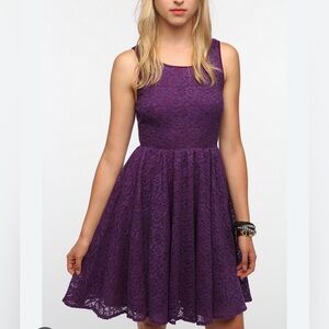 Pins & Needles Violet Lace Mini Dress